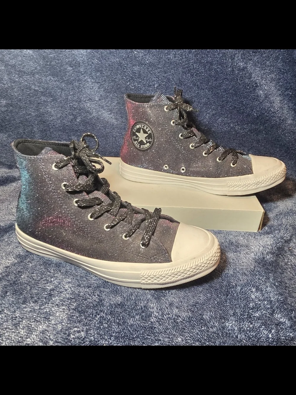 Converse Women's Chuck Taylor All Star Starware High "Laser Black" - Picture 1 of 7